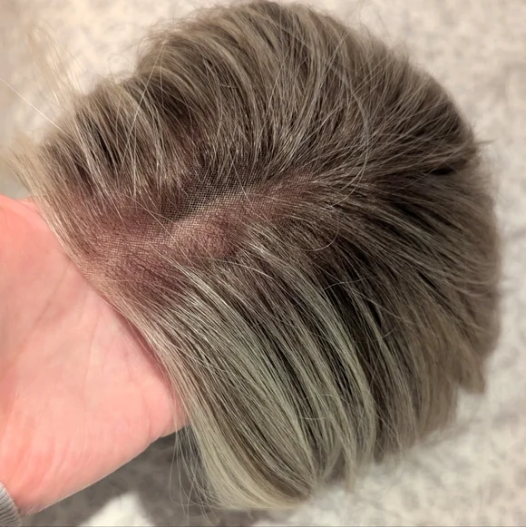 HAIRCUBE Human Hair Wig Lace Front, Rooted Creamy Light Blonde, 18" - Picture 15 of 15